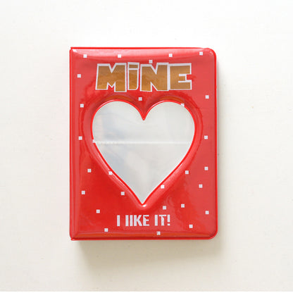 [CLEARANCE] Pikxi 64 Pockets Cute Heart Mini Instant Film Photo Album with 16 Pages Transparent for FUJIFILM Instax Mini Film Camera, Picture & Card Holder | AMH64-04 WHITE