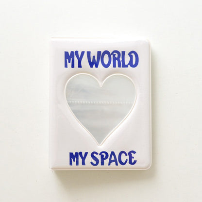 [CLEARANCE] Pikxi 64 Pockets Cute Heart Mini Instant Film Photo Album with 16 Pages Transparent for FUJIFILM Instax Mini Film Camera, Picture & Card Holder | AMH64-04 WHITE