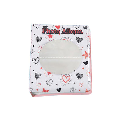 [CLEARANCE] Pikxi 64 Pockets Cute Mini Instant Film Photo Album with 16 Pages White for FUJIFILM Instax Mini Film Camera, Picture and Card Holder | AMH64-09 WHITE