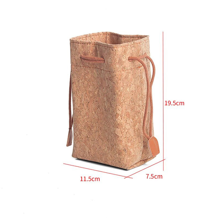 [CLEARANCE] Pikxi BS-08 Cute Cork Drawstring Camera Storage Bag for Fujifilm Instax Mini 11 Instant Camera
