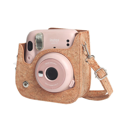 [CLEARANCE] Pikxi BMP11 Cork Camera Bag with Adjustable Shoulder Strap for Fujifilm Instax Mini 11 Camera
