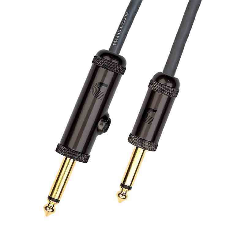 Planet Waves 15ft Circuit Breaker Instrument Cable Gold Plated with 1/4" TS Male to Male Plugs For Guitar | PW-AG-15