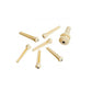 Planet Waves Injected Molded 7 Plastic Bridge Pins with Ivory End Pin, Dotted for Acoustic Guitars (Black) | PWPS12