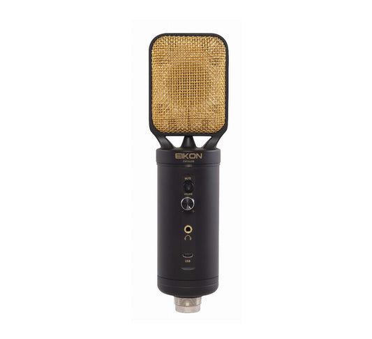 Eikon by PROEL CM14USB USB/XLR Cardioid Condenser Microphone Plug & Play with Pre-amp PCB, High Speed Audio, 24Bit Sampling Rate and Zero Latency Monitoring with 3.5mm Headphone Input for Studio Recording