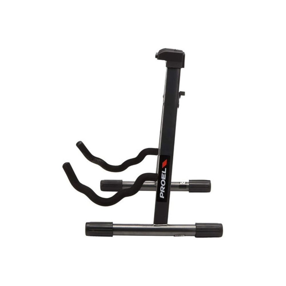 PROEL FC80 Universal Ground Support Stand with 6Kg Load Capacity, Anti-Scratch Rubber Foamed Edges and Non-Slip Feet for Bass, Electric, Classical and Acoustic Guitar