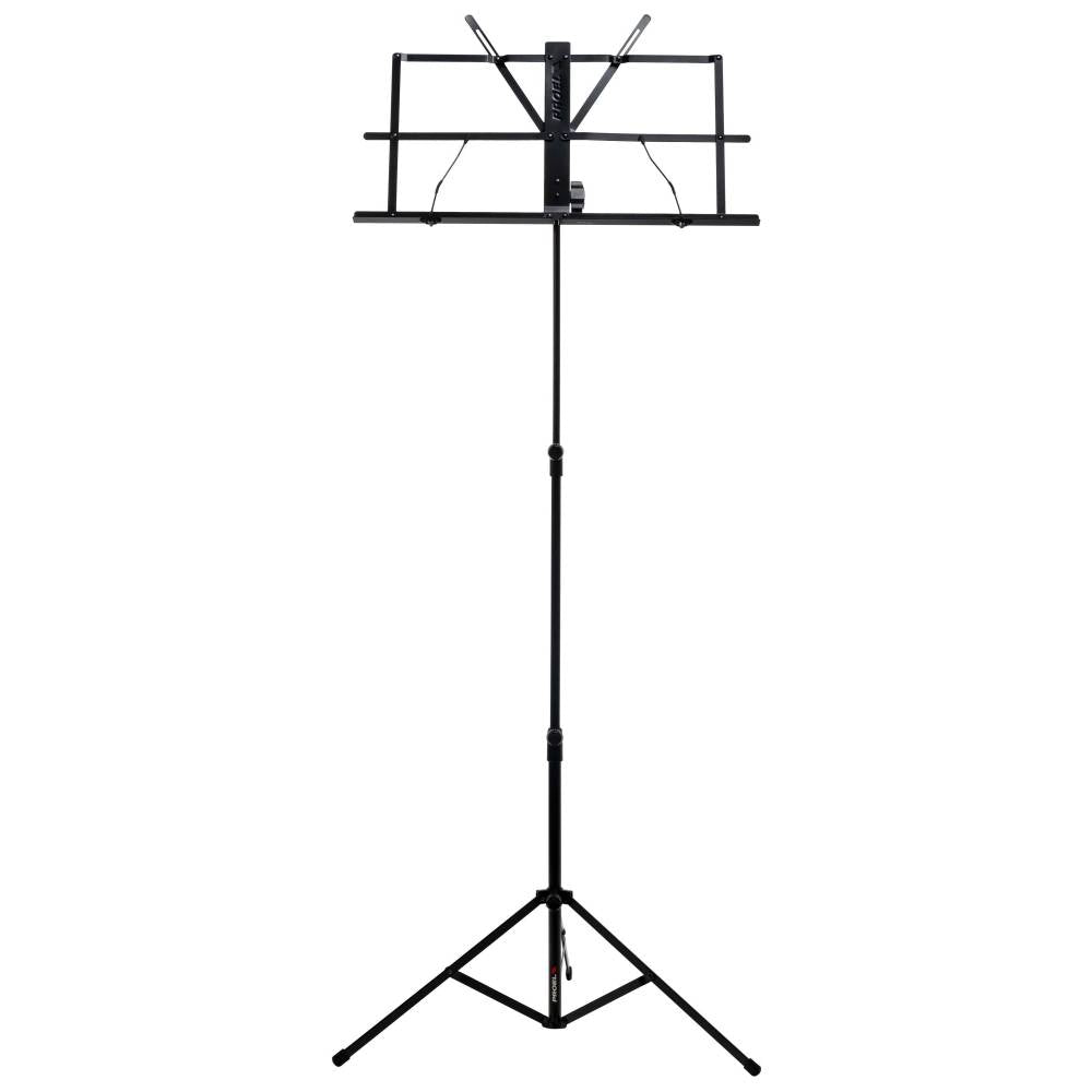 PROEL RSM300 3-Section Foldable Orchestra Music Stand with 2Kg Load Capacity, Tilt & Height Adjustable, Die Cast Aluminum Clutches, Tripod Base and Nylon Carrying Bag
