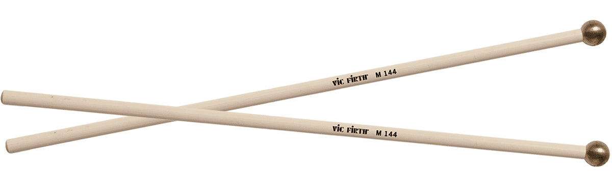 Vic Firth M144 Extra Hard Orchestral Small Round Brass Percussion Keyboard Mallets for Xylophone and Bells