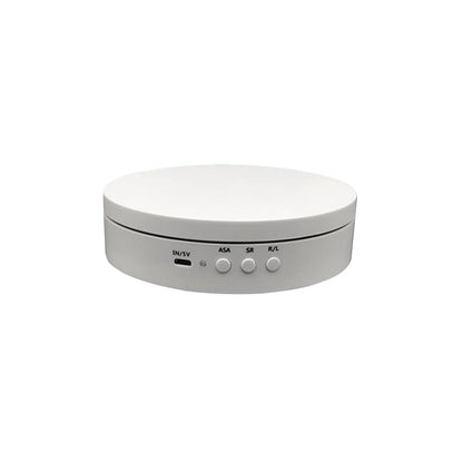 [CLEARANCE] Pxel AA-TT1 Electric 15cm 360 Degree Rotating TurnTable Stand Platform Display with 3-Gear RPM and Forward / Reverse Function for Product Display and Exhibition Photography (White)