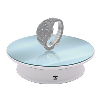 Pxel AA-TT3 Electric 360 Degree Rotating Motorized Turntable Stand Platform Display with USB Power Cable for for Displaying Jewelry, Watch, Cosmetics, Toy Model, Cell Phone, Digital Products and Photography