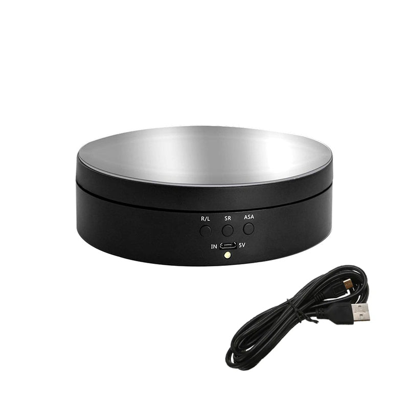Pxel AA-TT4 Electric 360 Degree Rotating Motorized Turntable Base Stand Platform Display with USB Power Cable for Jewelry, Watch, 3D Models Photography