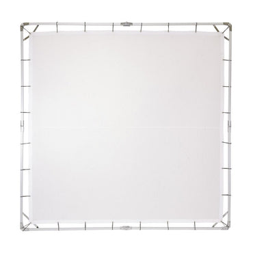 Pxel 3 x 3m Square Background Backdrop Kit with White Silk Diffuser, Stainless Steel Frame and Elastic Ball Bungee Cords for Photography, Videography and Vlogging | BG-FM3030