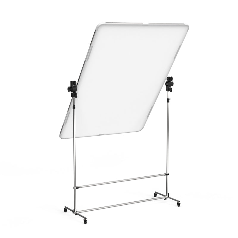 Pxel BG-WS1520 150x200cm White Screen Panel Background Backdrop Display Frame with Wheels for Photography & Studio Lighting