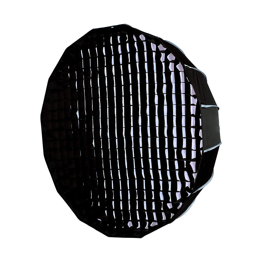Pxel CH-P90 90cm Round Parabolic Softbox with Honeycomb Grid, Front & Inner Diffuser and Carrying Case for Bowens Mount Studio Flash | SB-GO90