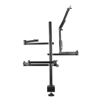 [CLEARANCE] Pxel TS-A1 Universal Flexible Table Stand Gear Tree with 2 and 3 Section Extended Arm with Spring Microphone & Phone Holder, Mini Ball Head & Extended Pod, Table Stand with Clamp for Recording Studio & Radio Control Room
