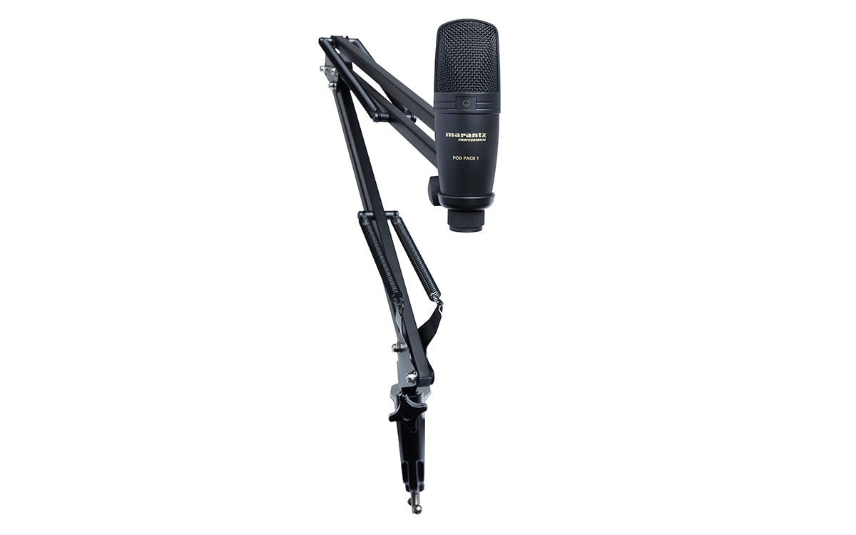 Marantz Pro Pod Pack 1 USB Cardioid Condenser Studio Microphone with Fully Adjustable Broadcast Stand and USB Cable