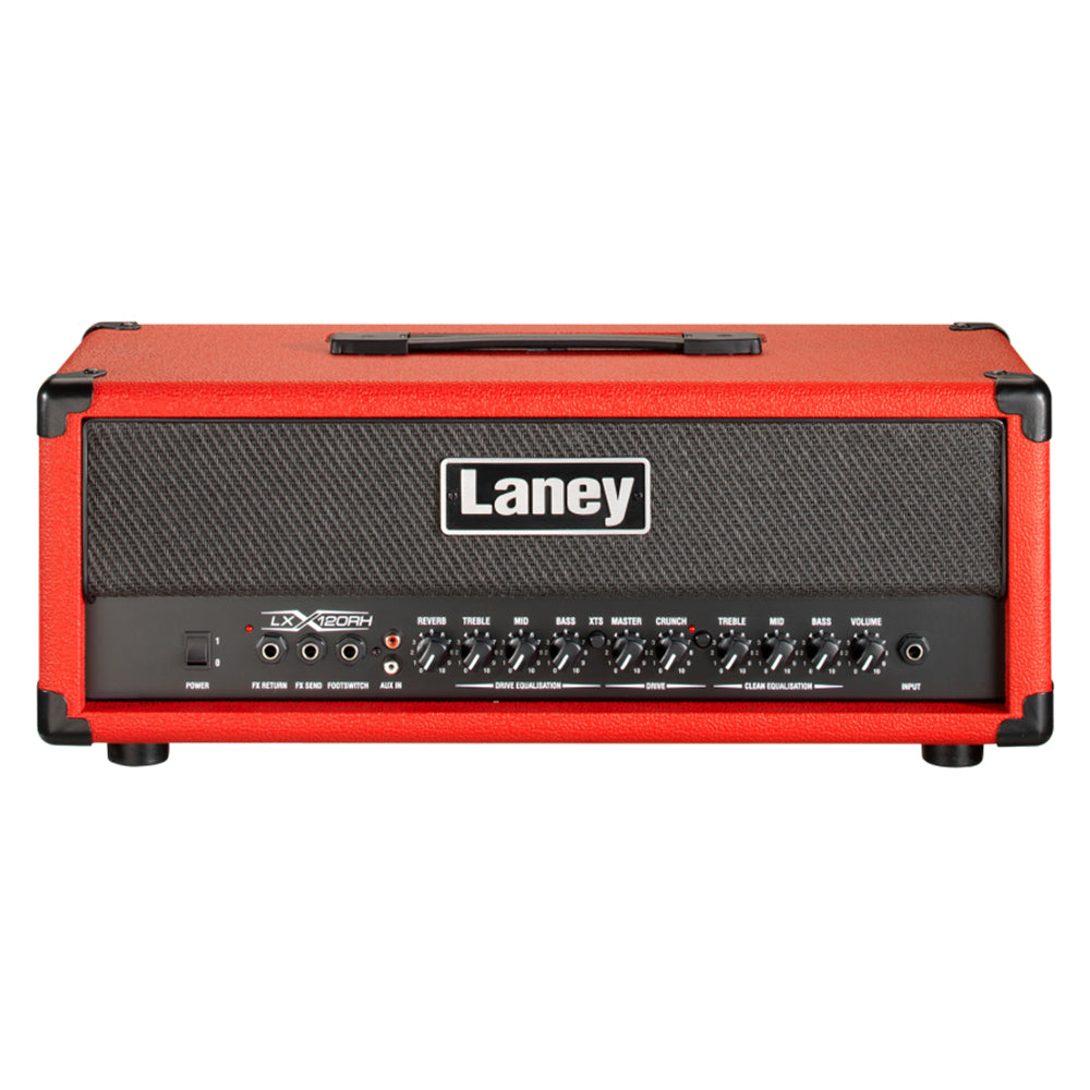 Laney LX120RH 120W Twin Channel Guitar Amplifier Head with 3-Band Equalizer, On-Board Tuner, Reverb, and 6.35mm AUX Input for Electric Guitars