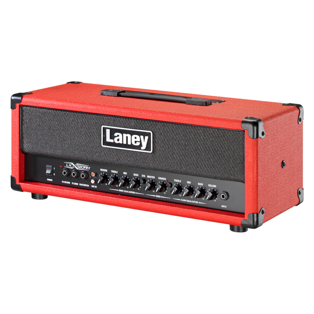 Laney LX120RH 120W Twin Channel Guitar Amplifier Head with 3-Band Equalizer, On-Board Tuner, Reverb, and 6.35mm AUX Input for Electric Guitars