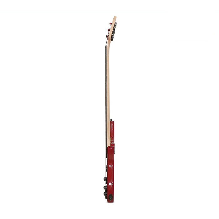 Fernando IBB-101 5-String 24 Frets Electric Bass Guitar with HH Pickups, Basswood Body for Professional Musicians (Black, Red) | IBB-101-5