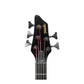 Fernando IBB-101 5-String 24 Frets Electric Bass Guitar with HH Pickups, Basswood Body for Professional Musicians (Black, Red) | IBB-101-5