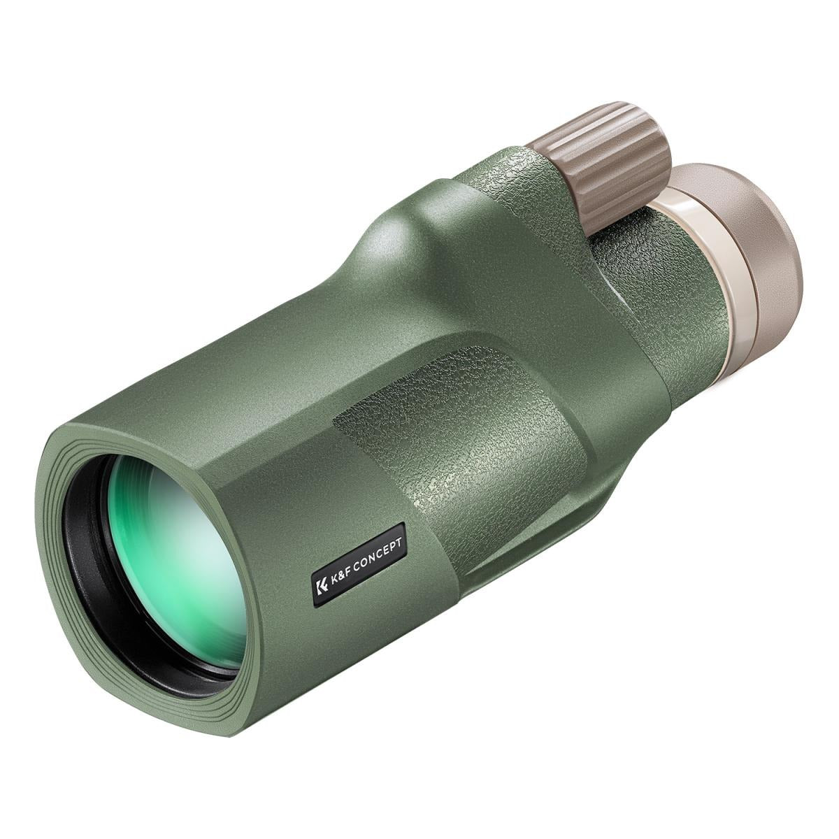 K&F Concept 12x50 BAK-4 Optical Prism HD Monocular Telescope Waterproof with 263ft/1000 yards Ultra-Long-Range Field of View, Easy Focus, 50mm Multi-Coated Lens, Dustproof, Anti-Fog, Anti-Mould (Army Black, Army Green) | KF33-075 KF33-076