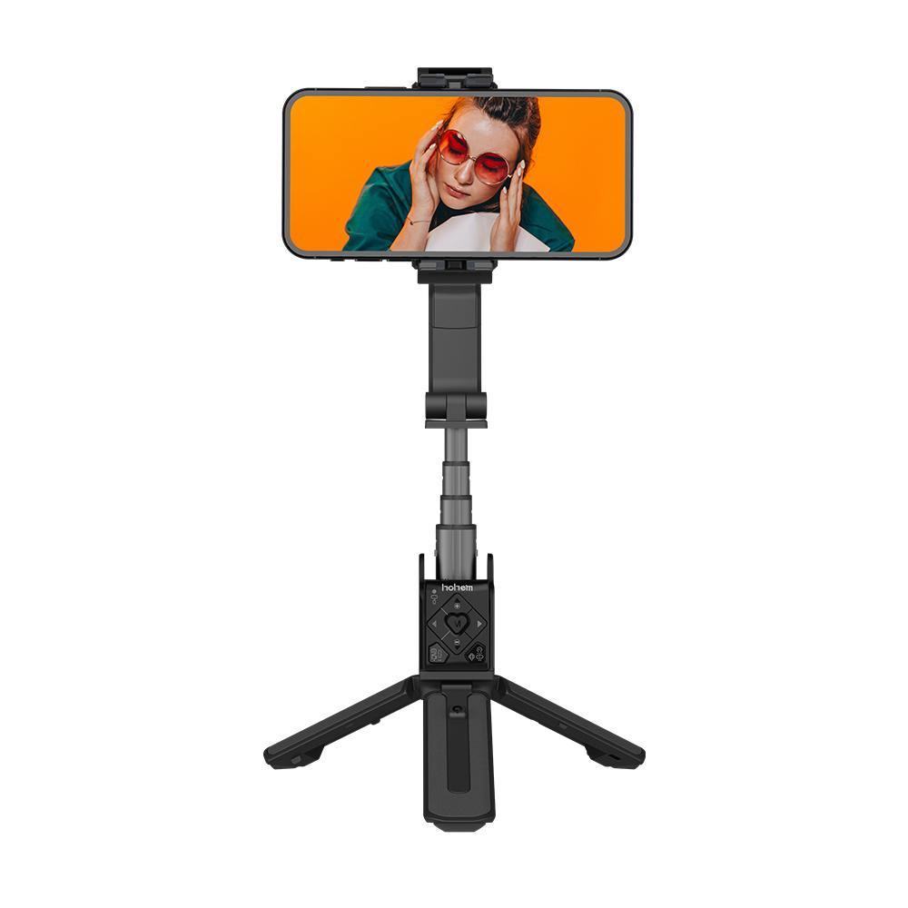 [CLEARANCE] Hohem iSteady Q 1-Axis Gimbal Stabilizer with Selfie Stick, Tripod with Remote with Face Tracking and 360° Rotations for iPhone and Android Smartphones (White)