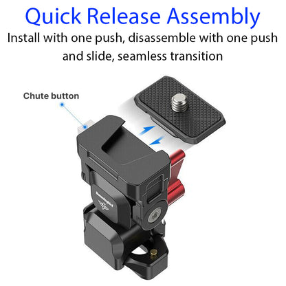 [CLEARANCE] UURig by Ulanzi R082 1/4 Inch Quick Release Mount Adapter Head suitable for Tripod Monopod for Action Cameras, Smartphones, Mirrorless Cameras