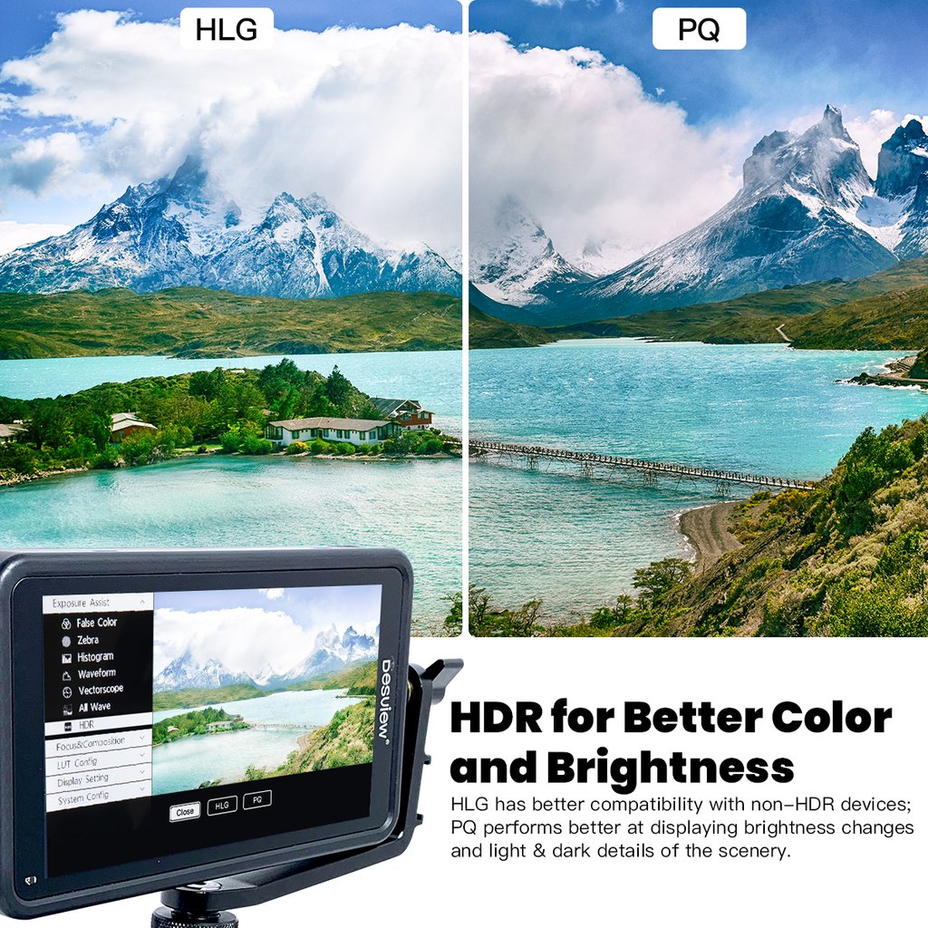 Desview / Besview R5 5.5 Inch Touchscreen On-Camera Field Monitor with 1920 x 1080 IPS, HDR/3D-Luts Filming Improvements and Dual Use Battery System | Juan Gadget