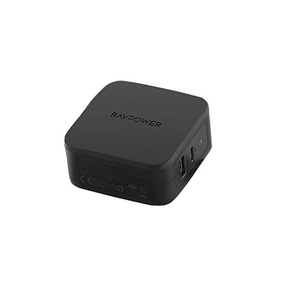 [CLEARANCE] RAVPower USB-C 61W PD 3.0 2-Port USB Wall Charger with Foldable Pins for Smartphones and Laptops | RP-PC105