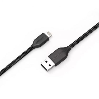 [CLEARANCE] RAVPower USB-A to Lightning Cable Kevlar Braided Black Nylon Cord (0.9M / 3ft) | RP-CB019 |