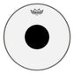 Remo 13" Controlled Sound Black Dot Drum Head with Clear Top, Focused Midrange Tones, Articulate Attack and Projection | CS-0313-10