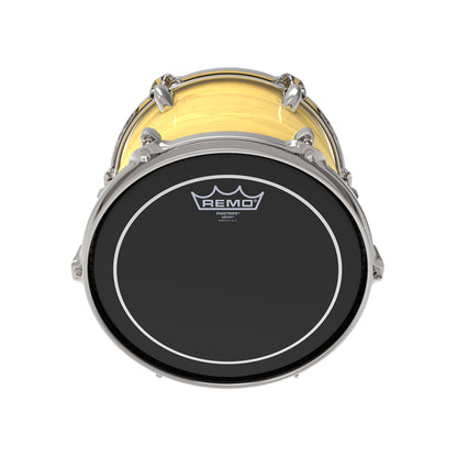 Remo 6" / 8" Pinstripe Ebony Batter Drum Head with Low End Tones, Sustain and Overtone Controlled Attack for Toms and Snare Drums (Black)