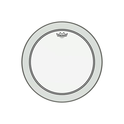 Remo 18" / 22" Powerstroke P3 Clear Bass Drum Head with Focused, Warm Mid & Low Range Tones for Bass and Resonant Batter Drums