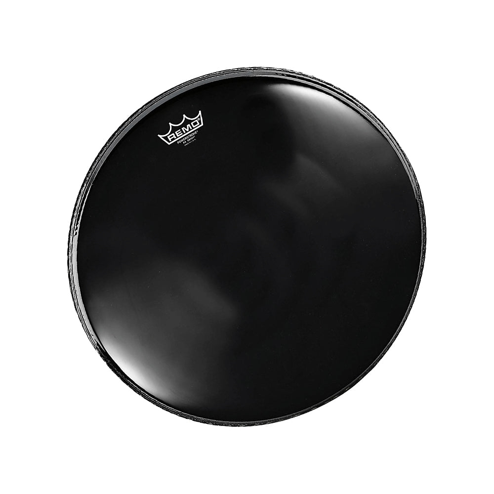 Remo Powerstroke P4 Ebony Bass Drum Head with 2-Ply 7 Mylar Film, Impact Patch for Bass Batter Drums (Available in Different Sizes) (Black) P4-1422-C2 P4-1424-C2 P4-1426-C2