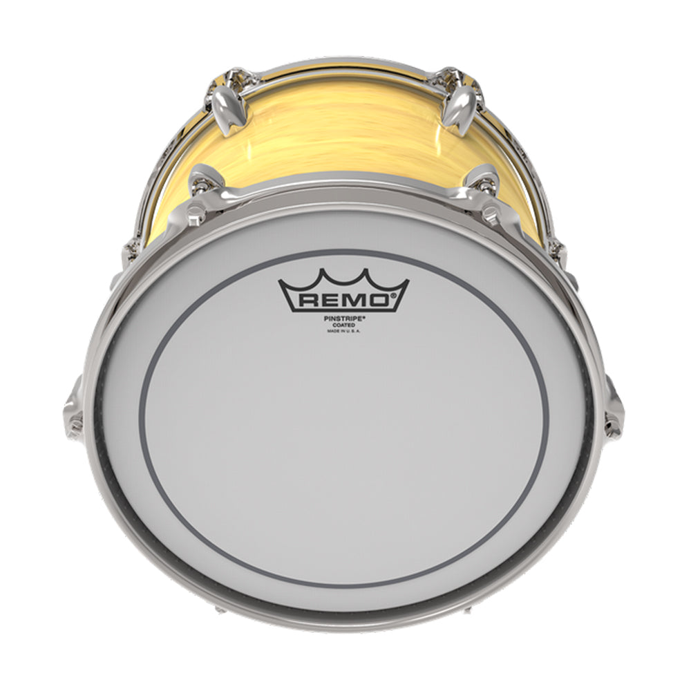 Remo Pinstripe 14 Coated Snare Drum Head with 2 Ply 7 Mylar Midrange Tones Low End and Increased Durability for Snare Tom and Resonant Batter