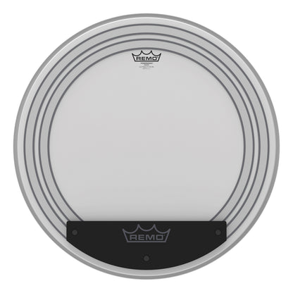 Remo 24" Powersonic Coated Bass Drum Head with Focused Low-End, Subtle Attack, Subsonic Dampening Rings and External Snap | PW-1124-00