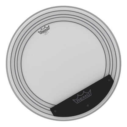 Remo 24" Powersonic Coated Bass Drum Head with Focused Low-End, Subtle Attack, Subsonic Dampening Rings and External Snap | PW-1124-00