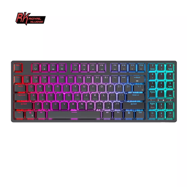 [CLEARANCE] Royal Kludge RK RK92 RGB 92 Keys Tri-Mode BT 5.1, Wired and 2.4Ghz Wireless Mechanical Gaming Keyboard with Hot Swappable Switches (Black) | Brown Tactile
