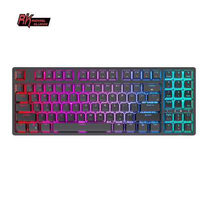 [CLEARANCE] Royal Kludge RK RK92 RGB 92 Keys Tri-Mode BT 5.1, Wired and 2.4Ghz Wireless Mechanical Gaming Keyboard with Hot Swappable Switches (Black) | Brown Tactile