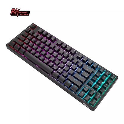 [CLEARANCE] Royal Kludge RK RK92 RGB 92 Keys Tri-Mode BT 5.1, Wired and 2.4Ghz Wireless Mechanical Gaming Keyboard with Hot Swappable Switches (Black) | Brown Tactile