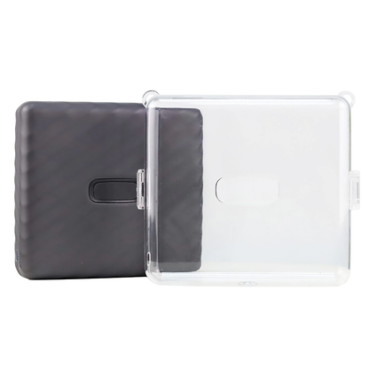 [CLEARANCE] Pikxi Fujifilm Instax Link Wide Crystal Clear Protective Case with Removable Shoulder Strap Instant Film Printer Cover Hard Transparent Casing