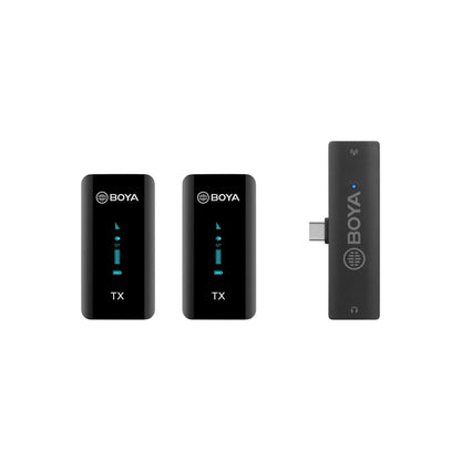[CLEARANCE] Boya BY-XM6 2.4GHz Dual-Channel Wireless Microphone System with USB Type-C, 100m Range Operation, RXD Receiver, 3.5mm TRS Jack for Smartphones, Tablet, PC | S6