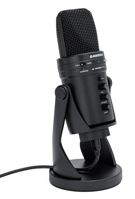 Samson Technology G-Track Pro Professional USB Microphone with Audio Interface Podcasting Livestreaming Music Recording Gaming