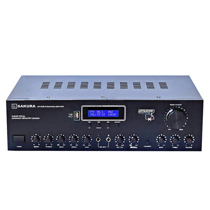 [CLEARANCE] Sakura AV-3UB 400W 2 Channel Integrated Karaoke Amplifier X 2 with Digital LCD Display, Bluetooth, USB Port, 2 Microphone Input, Feedback Reducer and Echo Control and Built-In 4" Fan