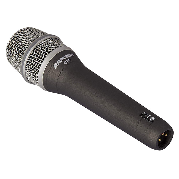 Samson C05 CL ConcertLine Handheld Cardioid Condenser Microphone Unidirectional with Gold Plated XLR Output for Studio, Concerts, Recordings