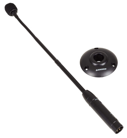 Samson CM20P 20-Inch Cardioid Condenser Gooseneck Podium Microphone with Gold Plated XLR Output for, Conference, Meetings
