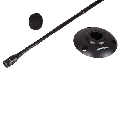 Samson CM20P 20-Inch Cardioid Condenser Gooseneck Podium Microphone with Gold Plated XLR Output for, Conference, Meetings