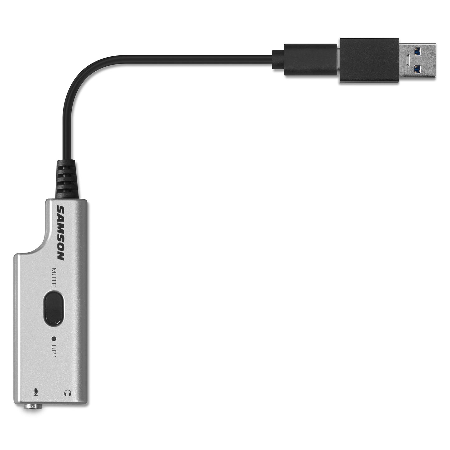Samson LMU1 Broadcast Lavalier USB Microphone with Type C to USB-A Adapter, AUX In, Headphone Output for Video, Vlogging, Recording