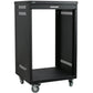 Samson SRK16 Universal Equipment 16 Rack Stand Heavy Duty Steel Construction with Caster Wheels, Fully Enclosed Sides