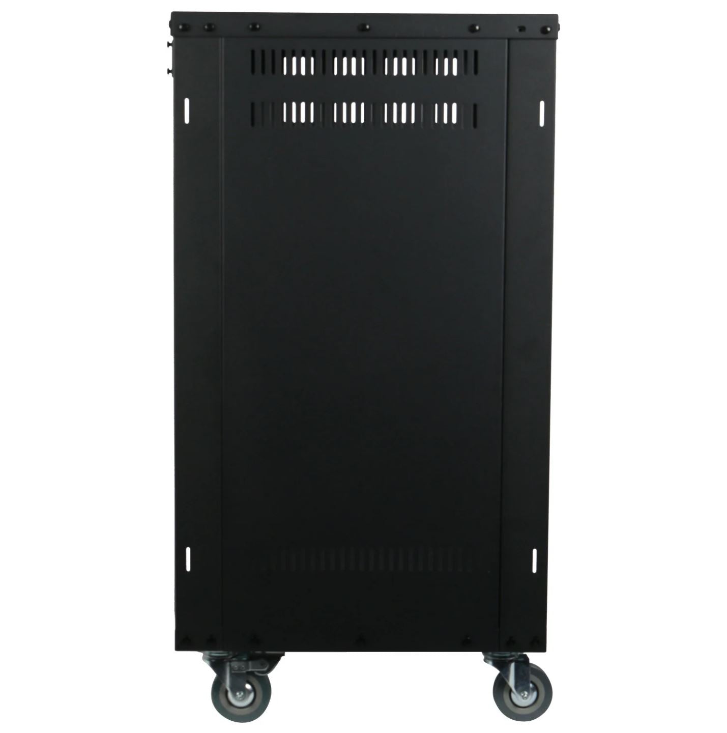 Samson SRK16 Universal Equipment 16 Rack Stand Heavy Duty Steel Construction with Caster Wheels, Fully Enclosed Sides