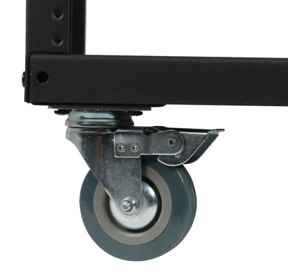 Samson SRK16 Universal Equipment 16 Rack Stand Heavy Duty Steel Construction with Caster Wheels, Fully Enclosed Sides